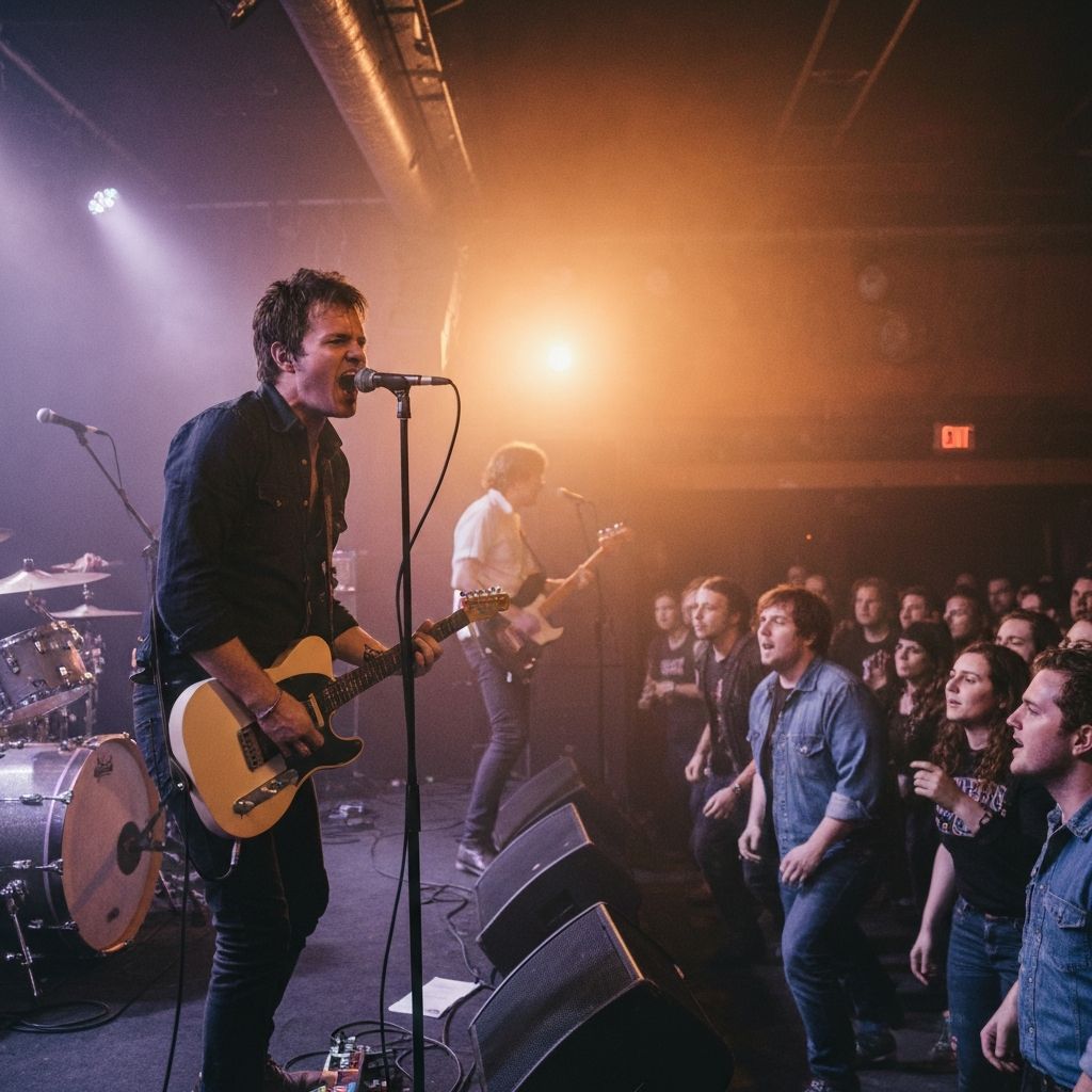 Intimate rock venue performance