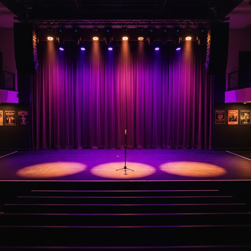 Concert stage awaiting performers